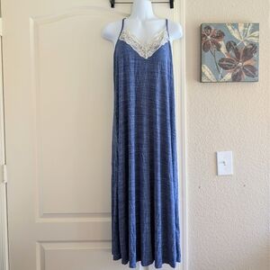 Soma Blue Shelf Bra Maxi Dress Size M GUC